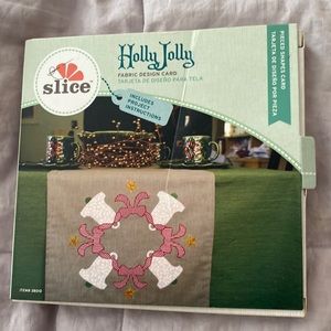 do it yourself project w/ instructions it’s a fabric design card, Holly Jolly